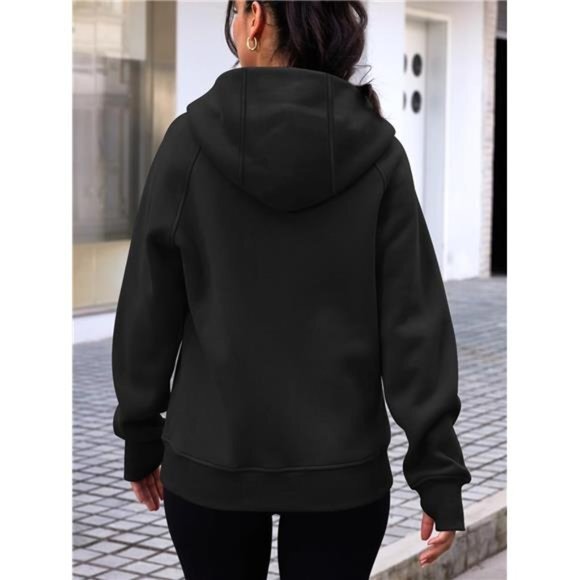 Queen Womens‎ Zip Up Hoodies Fleece Jackets Sweats Fall Outfits Sweaters Pockets - Picture 4 of 7